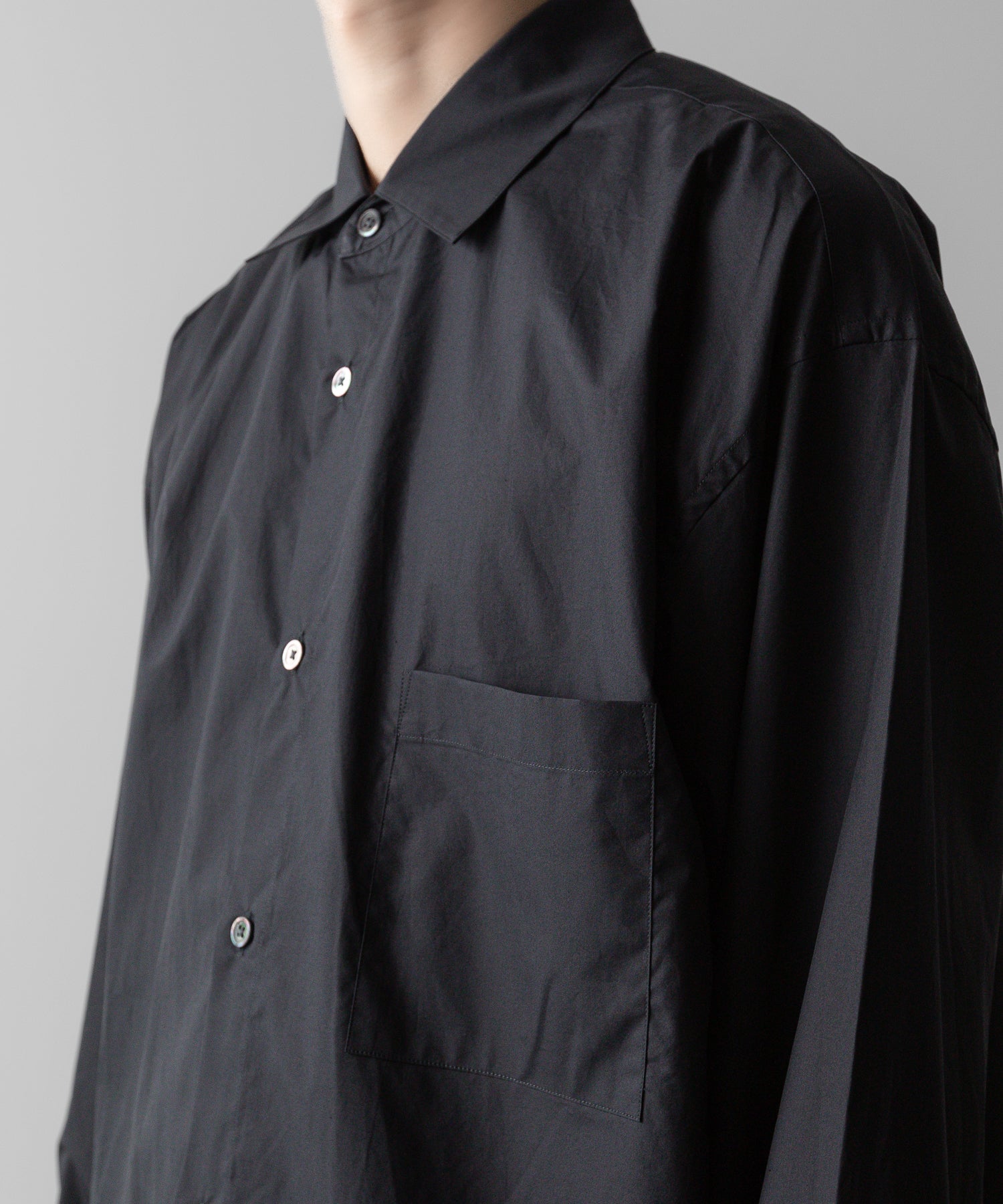 ssstein(シュタイン)の24AWコレクション OVERSIZED DOWN PAT SHIRT - DARK CHARCOAL 公式通販サイトsession福岡セレクトショップ