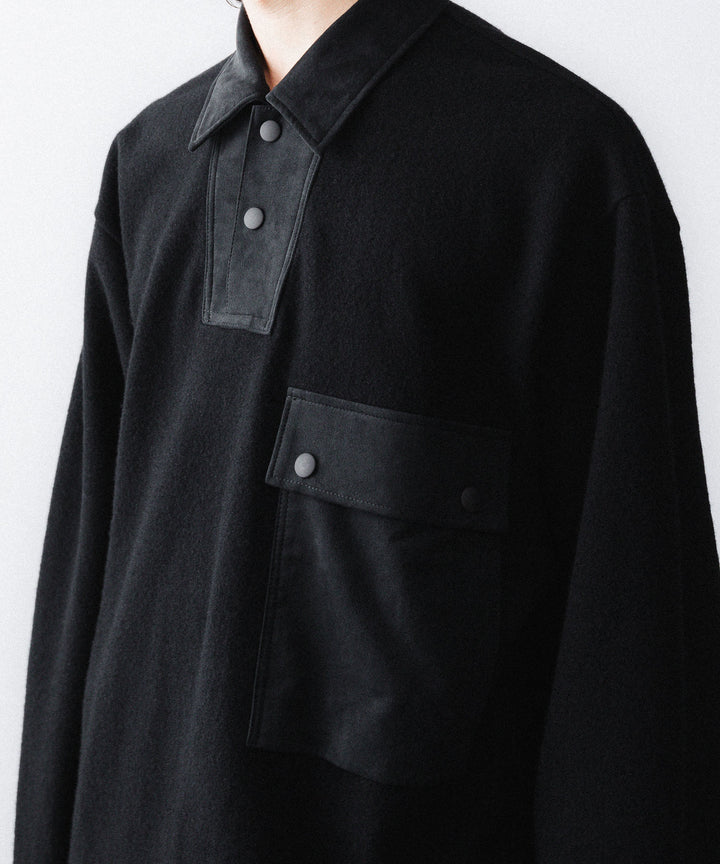 UJOH - ウジョーのPOLO COLLAR PULLOVER のBLACK公式通販サイトsession福岡セレクトショップ