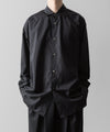 【ssstein】OVERSIZED DOWN PAT SHIRT - DARK CHARCOAL
