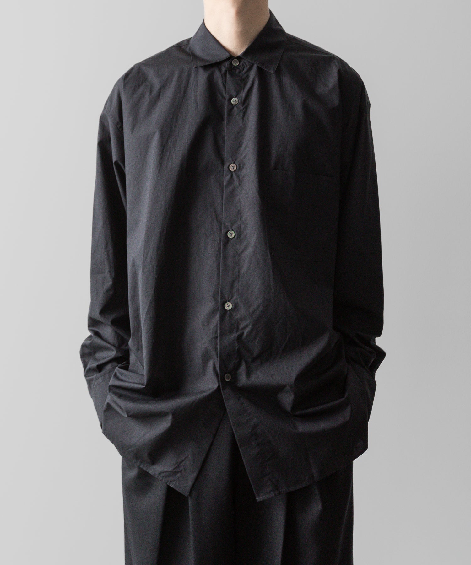 ssstein(シュタイン)の24AWコレクション OVERSIZED DOWN PAT SHIRT - DARK CHARCOAL 公式通販サイトsession福岡セレクトショップ