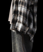 画像をギャラリービューアに読み込む, CODA -コーダのBEIGE GREY CHECKED WASHED THRASHED STRUCTURED SHIRTのBEIGE GREY CHECK公式通販サイトsession福岡セレクトショップ
