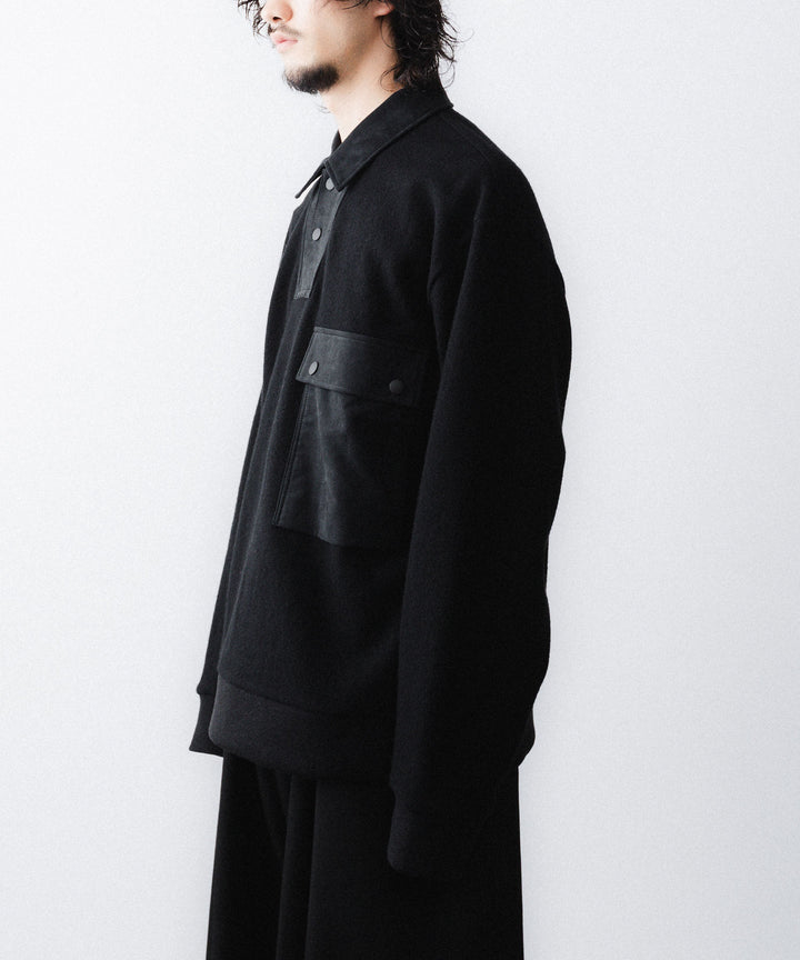 UJOH - ウジョーのPOLO COLLAR PULLOVER のBLACK公式通販サイトsession福岡セレクトショップ