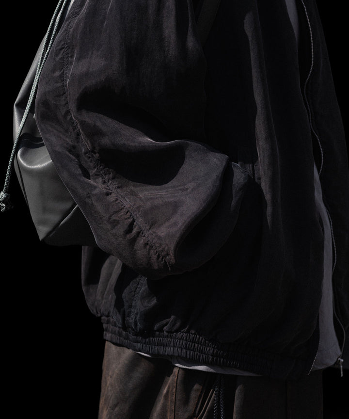 【ssstein】CUPRO FIBRIL VINTAGE ZIP JACKET - BLACK