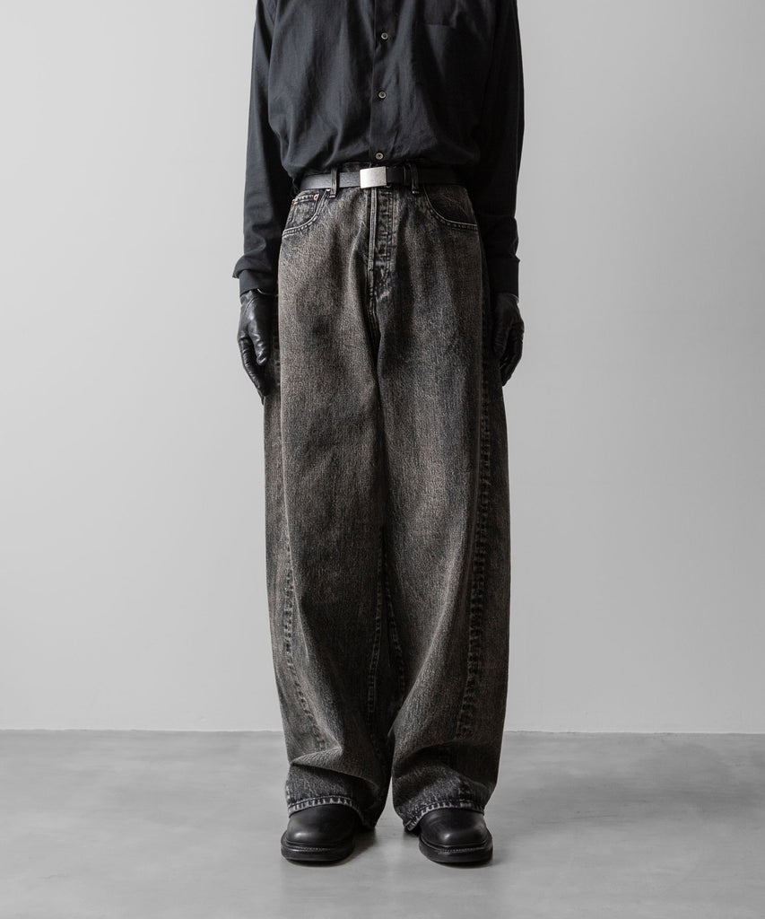 ssstein / シュタイン】TWIST SEAM BAGGY VINTAGE DENIM JEANS - BLACK