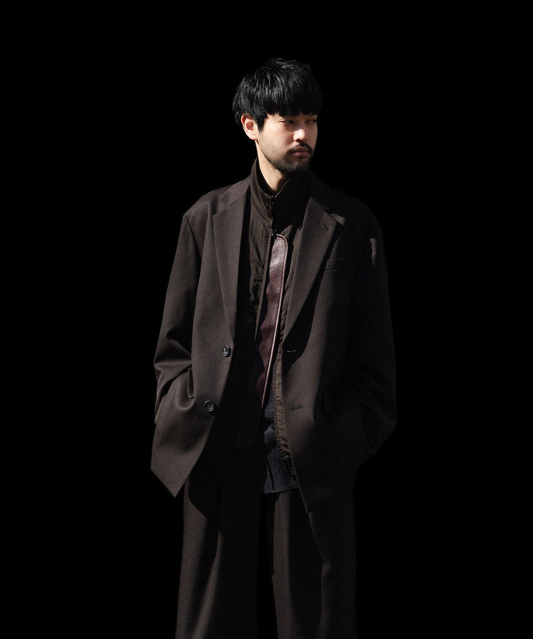 ssstein(シュタイン)のSHRUNK NYLON OVERSIZED FLIGHT JACKET - DARK BROWNの公式通販サイトsession福岡セレクトショップ
