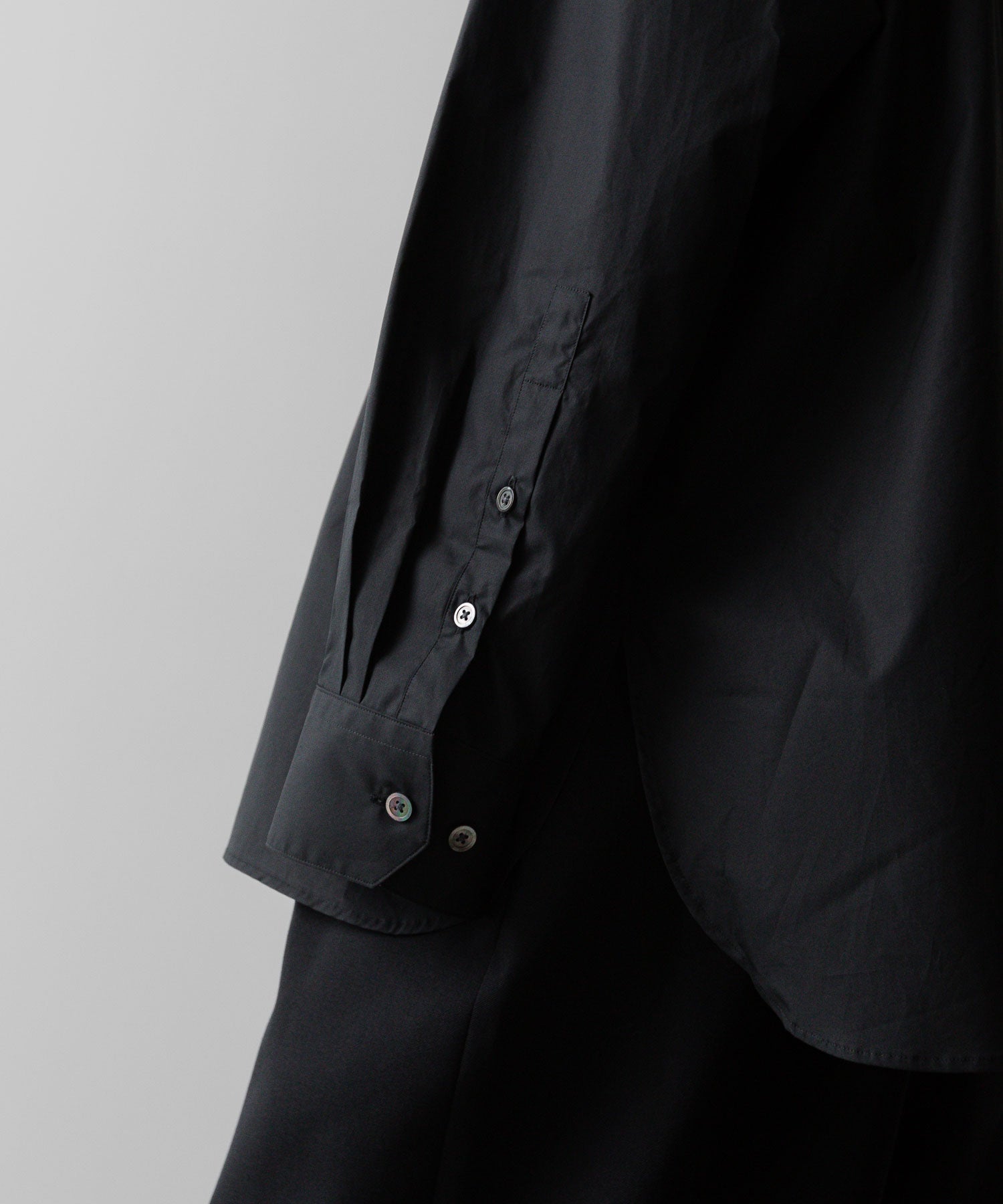 ssstein(シュタイン)の24AWコレクション OVERSIZED DOWN PAT SHIRT - BLACK 公式通販サイトsession福岡セレクトショップ