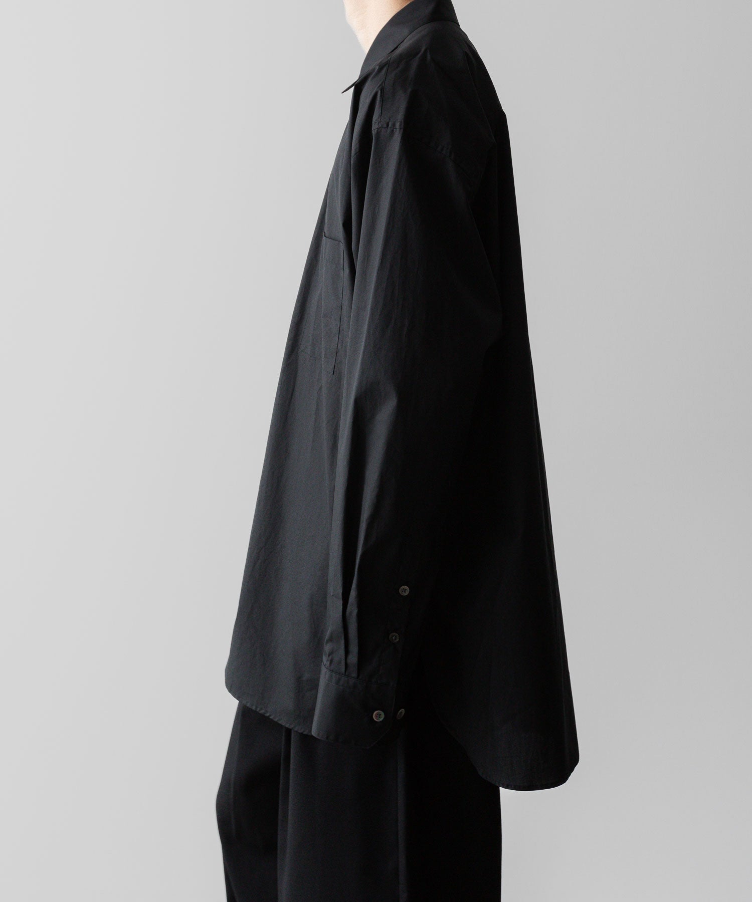 ssstein(シュタイン)の24AWコレクション OVERSIZED DOWN PAT SHIRT - BLACK 公式通販サイトsession福岡セレクトショップ