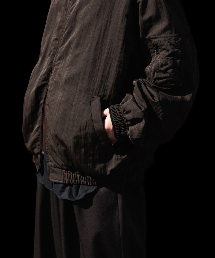 ssstein(シュタイン)のSHRUNK NYLON OVERSIZED FLIGHT JACKET - DARK BROWNの公式通販サイトsession福岡セレクトショップ