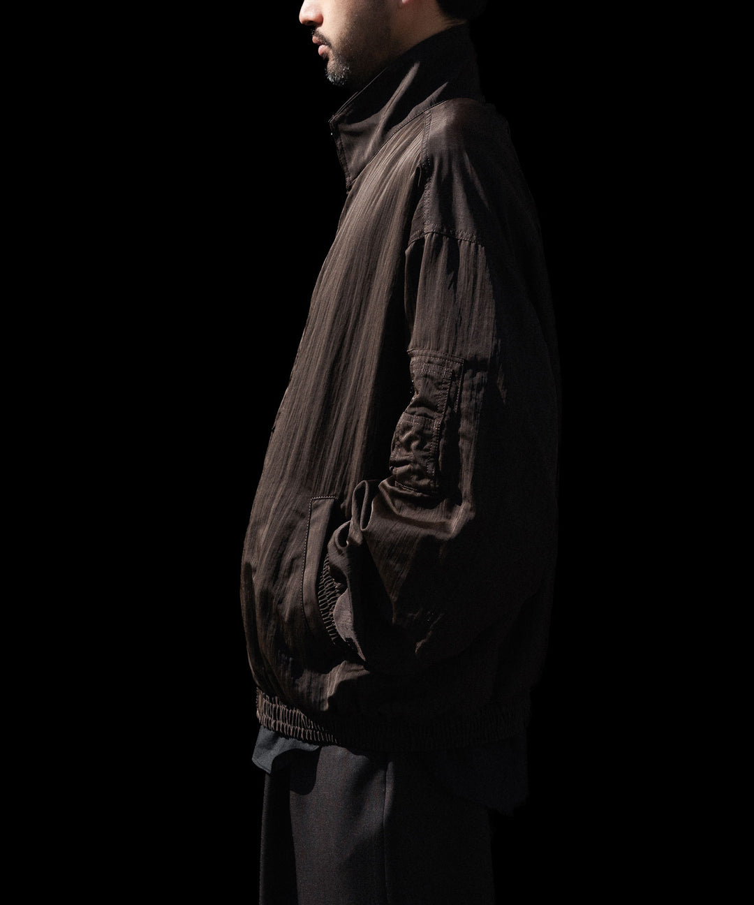 ssstein(シュタイン)のSHRUNK NYLON OVERSIZED FLIGHT JACKET - DARK BROWNの公式通販サイトsession福岡セレクトショップ