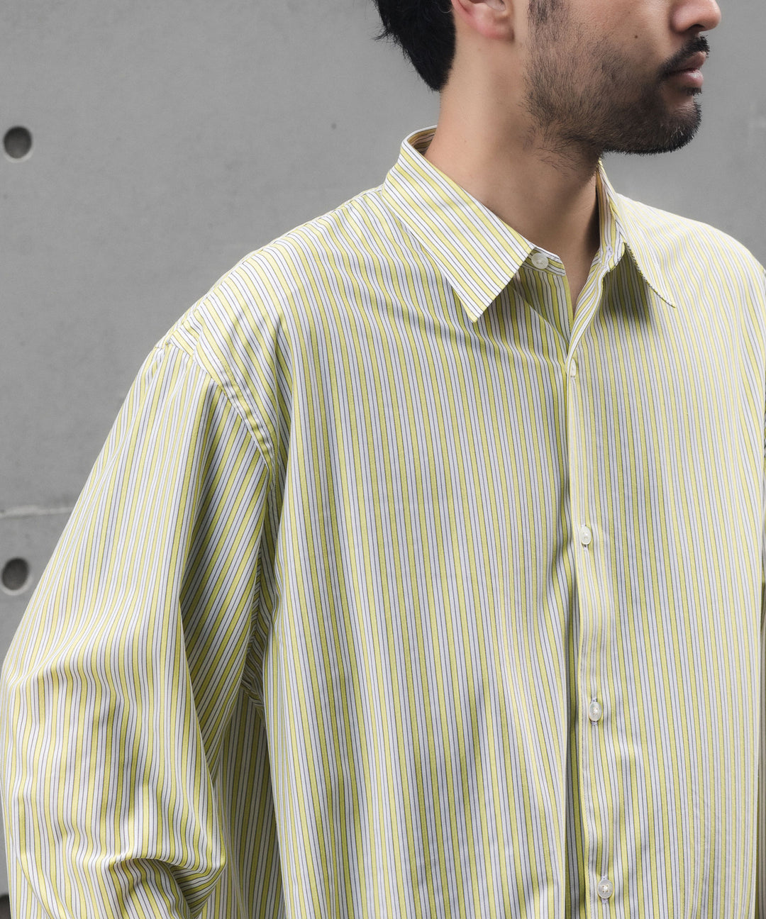 KANEMASA PHIL. カネマサフィルの46G STRIPE MODEST SHIRTのYELLOW BLACK 公式通販サイトsession福岡セレクトショップ