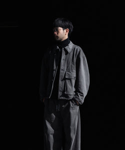 KANEMASA PHIL.】36G FINE SWEAT WORK JACKET - CHARCOAL PIGMENT