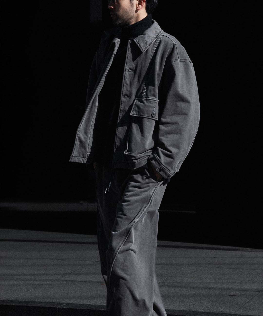 KANEMASA PHIL. カネマサフフィル36G FINE SWEAT DRAPING EASY PANTSのCHARCOAL PIGMENT公式通販サイトsession福岡セレクトショップ