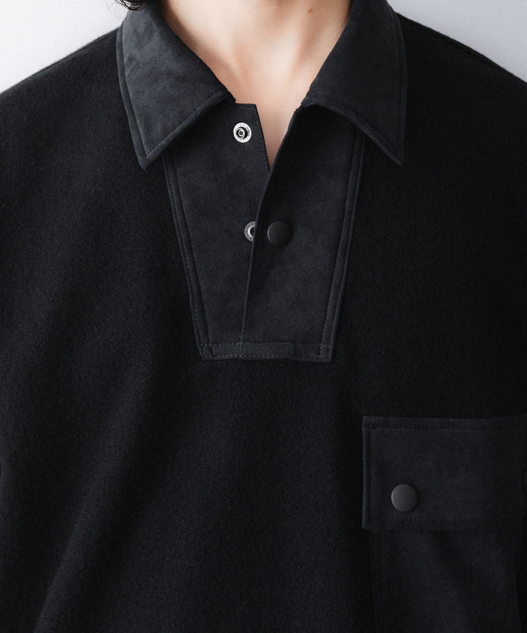 UJOH - ウジョーのPOLO COLLAR PULLOVER のBLACK公式通販サイトsession福岡セレクトショップ