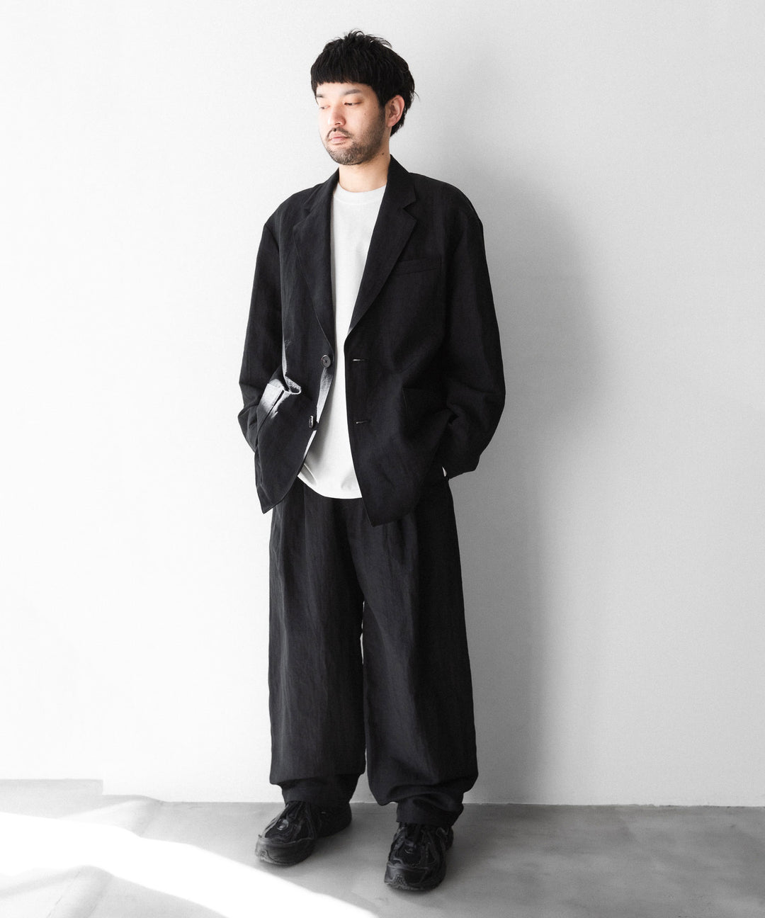 ssstein(シュタイン)のLI/NY POPLIN SINGLE BREASTED JACKET - BLACKの公式通販サイトsession福岡セレクトショップ