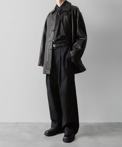 ssstein(シュタイン)の24AWコレクション OVERSIZED DOWN PAT SHIRT - BLACK 公式通販サイトsession福岡セレクトショップ