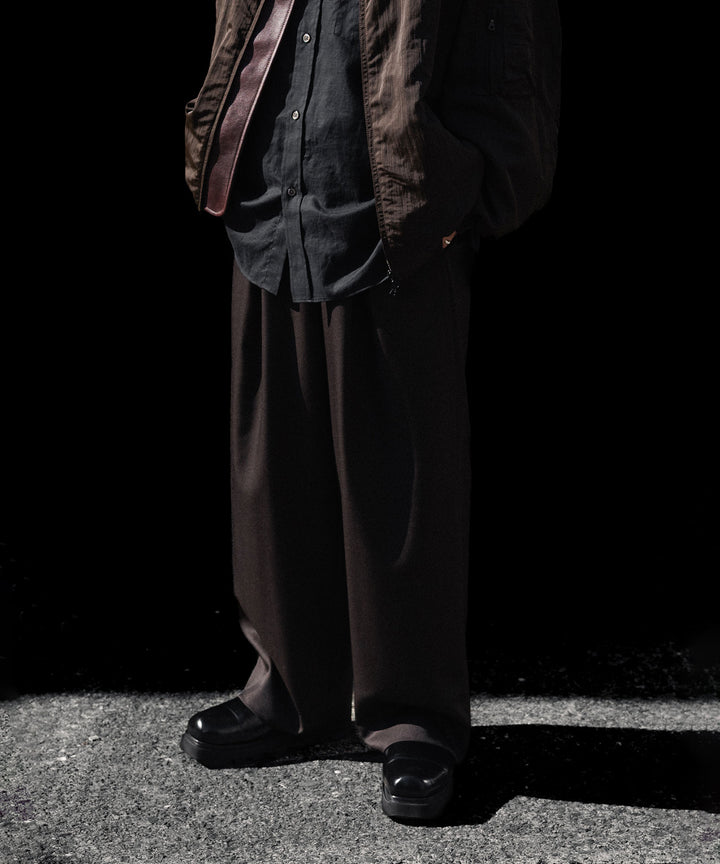 ssstein(シュタイン)のEASY WIDE TROUSERS (2/60 WOOL GABARDINE) - MILITARY KHAKIの公式通販サイトsession福岡セレクトショップ