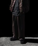 画像をギャラリービューアに読み込む, ssstein(シュタイン)のEASY WIDE TROUSERS (2/60 WOOL GABARDINE) - MILITARY KHAKIの公式通販サイトsession福岡セレクトショップ
