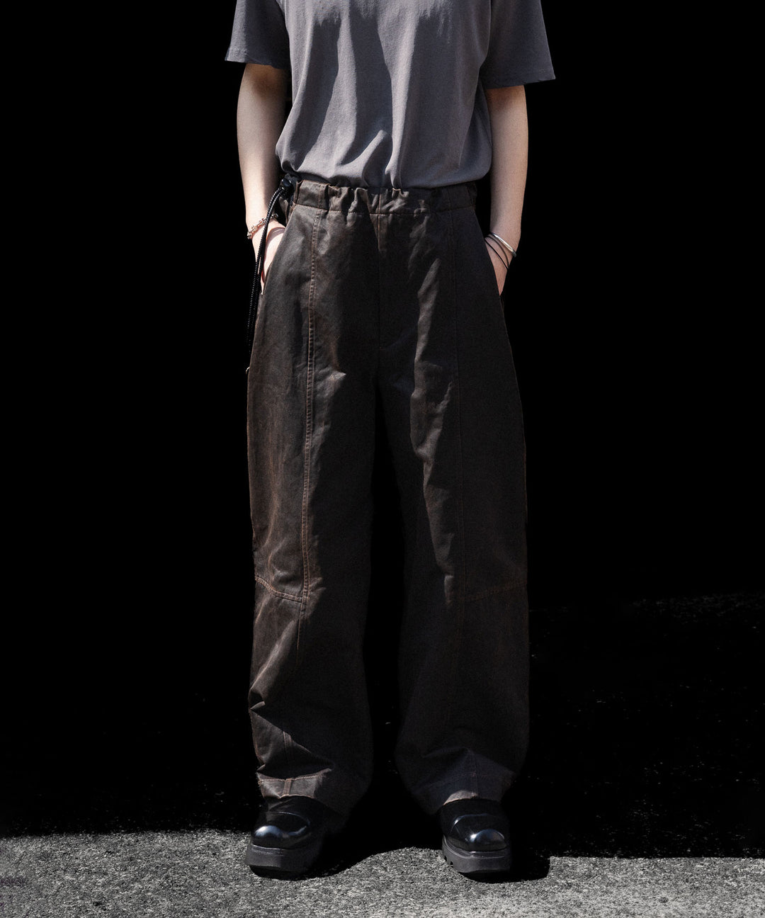 ANTHEM A アンセムエー WAX COATING NO-BRAINER PANTSのBROWN 公式通販サイトsession福岡セレクトショップ