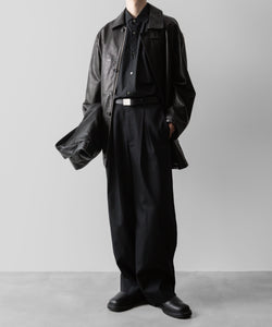 ssstein(シュタイン)の24AWコレクション OVERSIZED DOWN PAT SHIRT - BLACK 公式通販サイトsession福岡セレクトショップ