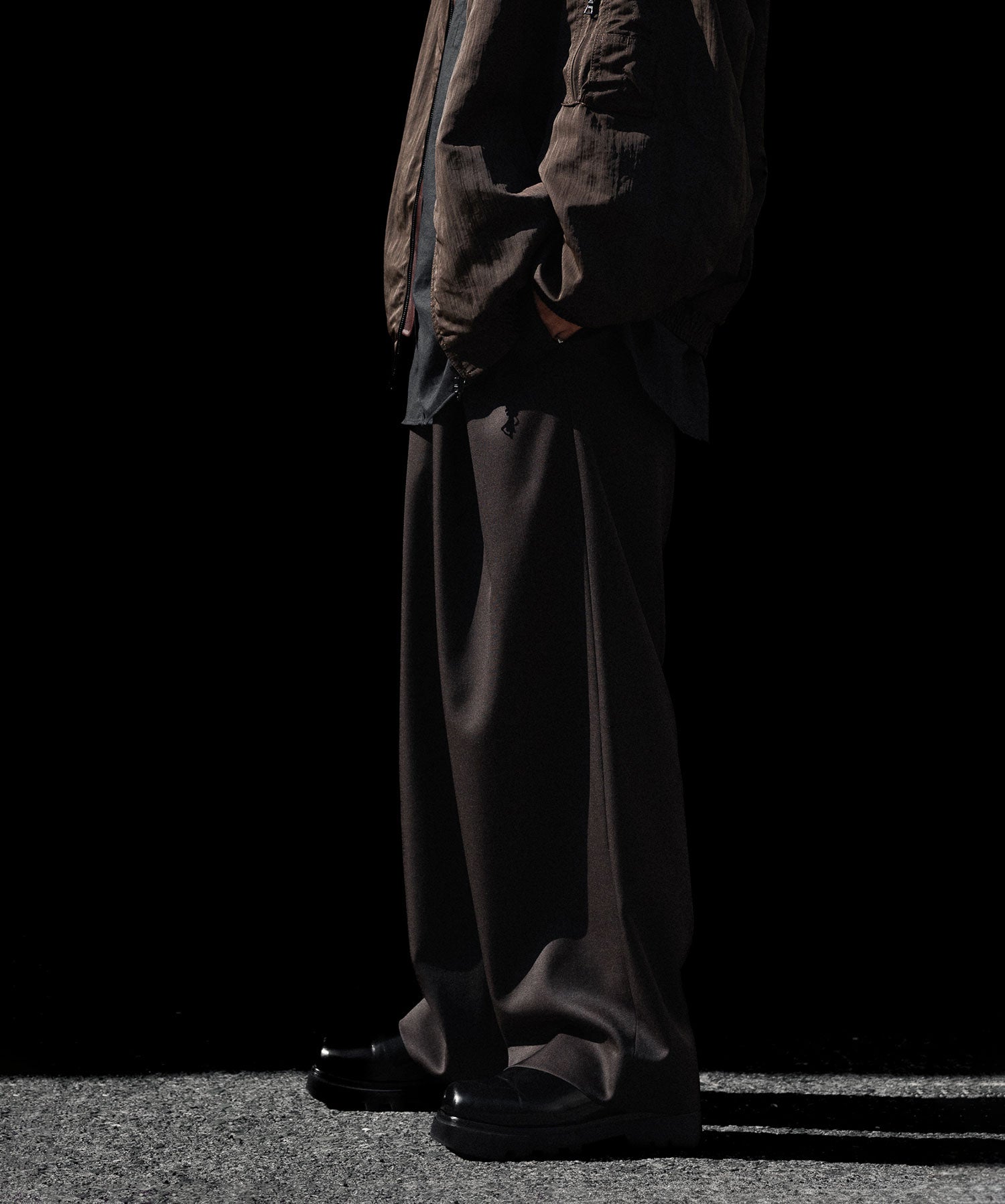 ssstein / シュタイン】EASY WIDE TROUSERS (2/60 WOOL GABARDINE