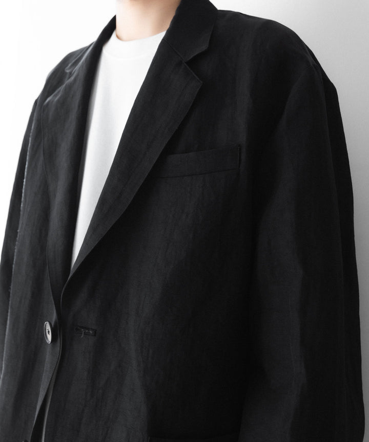 ssstein(シュタイン)のLI/NY POPLIN SINGLE BREASTED JACKET - BLACKの公式通販サイトsession福岡セレクトショップ