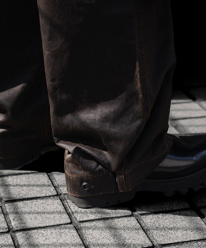 ANTHEM A アンセムエー WAX COATING NO-BRAINER PANTSのBROWN 公式通販サイトsession福岡セレクトショップ