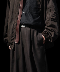 Steinページ② ssstein / シュタイン】COTTON SILK OVERSIZED PLACKET SHIRT - BLACK