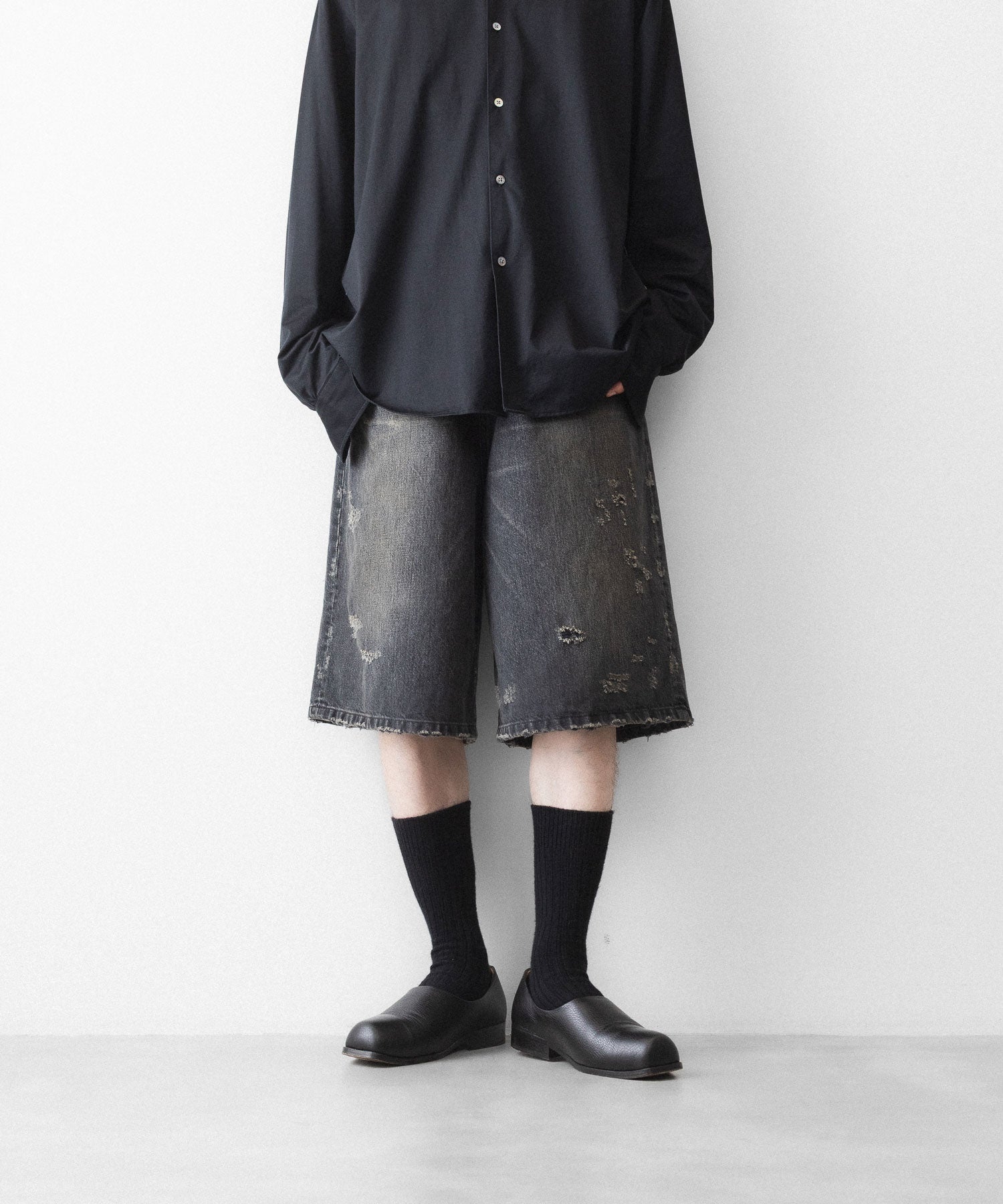 ssstein / シュタイン】BAGGY DENIM SHORTS - BLACK | 公式通販サイト