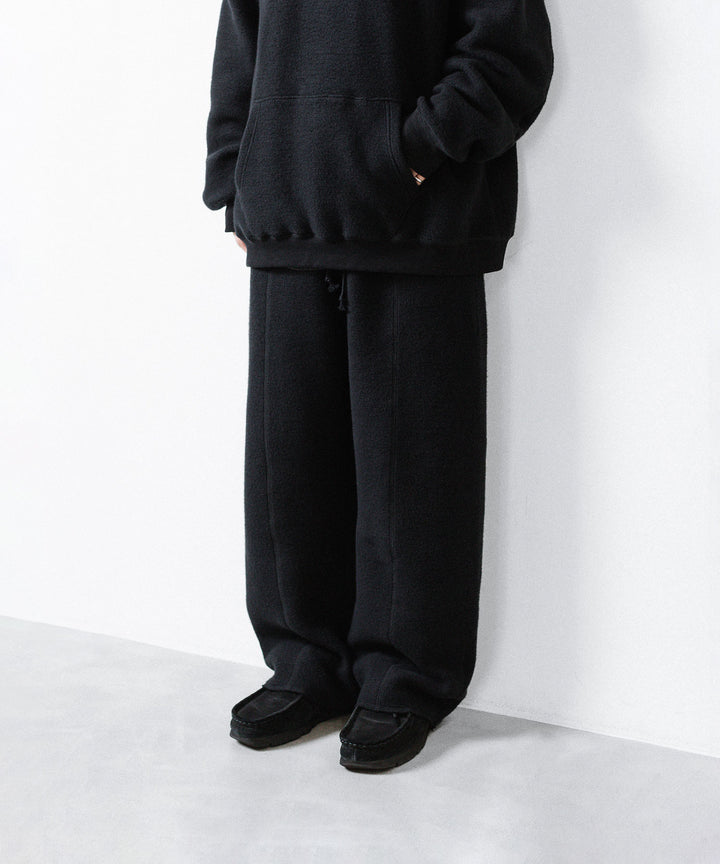 【phebus】REVERSIBLE JERSEY PANTS - BLACK