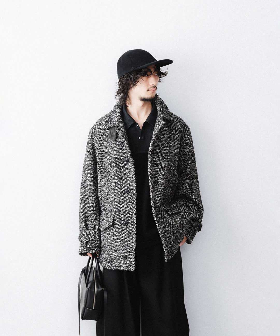 UJOH - ウジョーのPOLO COLLAR PULLOVER のBLACK公式通販サイトsession福岡セレクトショップ
