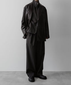 ssstein(シュタイン)の24AWコレクション EASY WIDE TROUSERS (2/72 WOOL GABARDINE) - GREY KHAKI 公式通販サイトsession福岡セレクトショップ