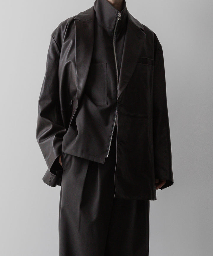 ssstein(シュタイン)の24AWコレクション LEATHER DOUBLE BRESTED JACKET - DARK BROWN 公式通販サイトsession福岡セレクトショップ