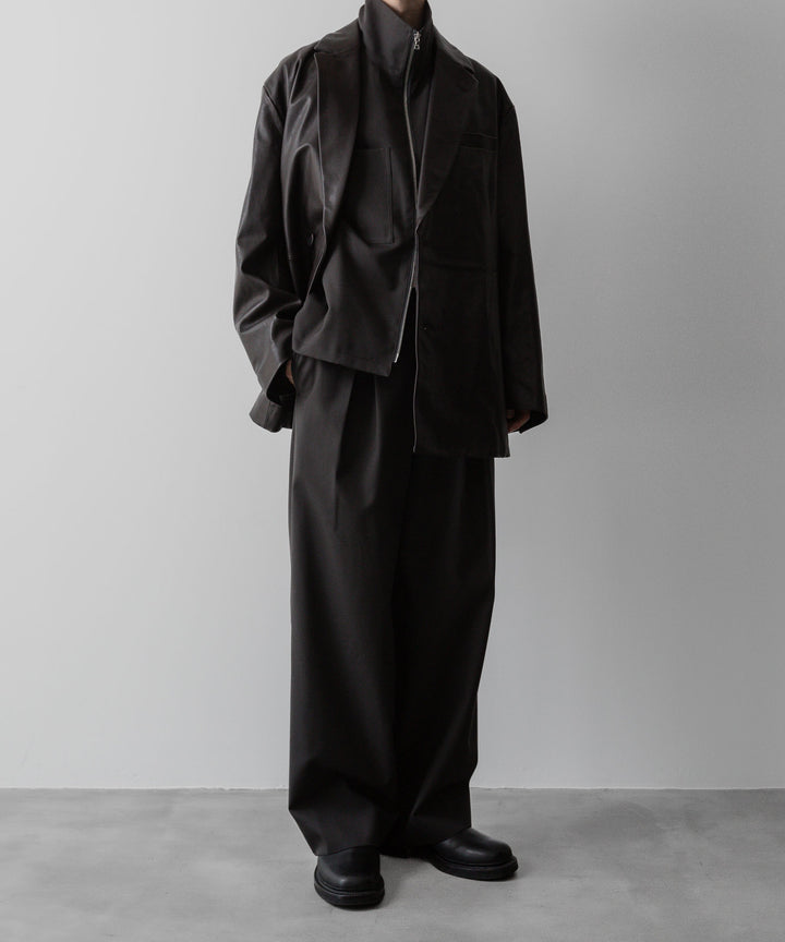 ssstein(シュタイン)の24AWコレクション LEATHER DOUBLE BRESTED JACKET - DARK BROWN 公式通販サイトsession福岡セレクトショップ