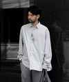 【KANEMASA PHIL.】PENCIL STRIPE DRESS JERSEY SHIRT - GRAY SP
