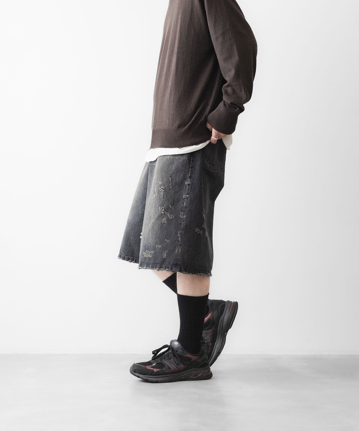 ssstein / シュタイン】BAGGY DENIM SHORTS - BLACK | 公式通販サイト