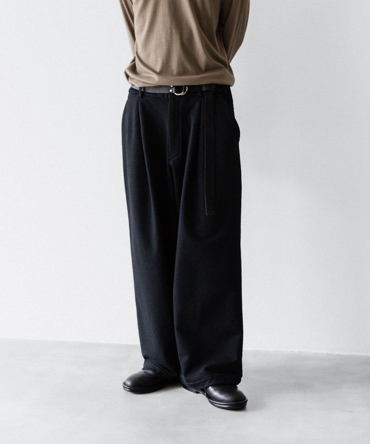 KANEMASA PHIL. カネマサフィル 36G NEEDLE PUNCH WIDE SLACKSのBLACK 公式通販サイトsession福岡セレクトショップ