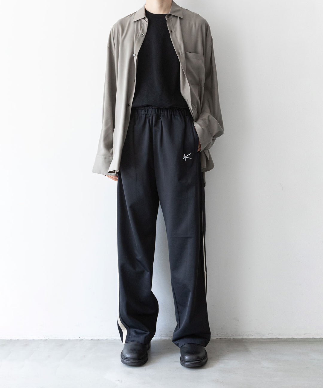 【KANEMASA PHIL.】カネマサのトラックパンツ ECONYL JERSEY TRACK PANTS - BLACK 公式通販session福岡セレクトショップ