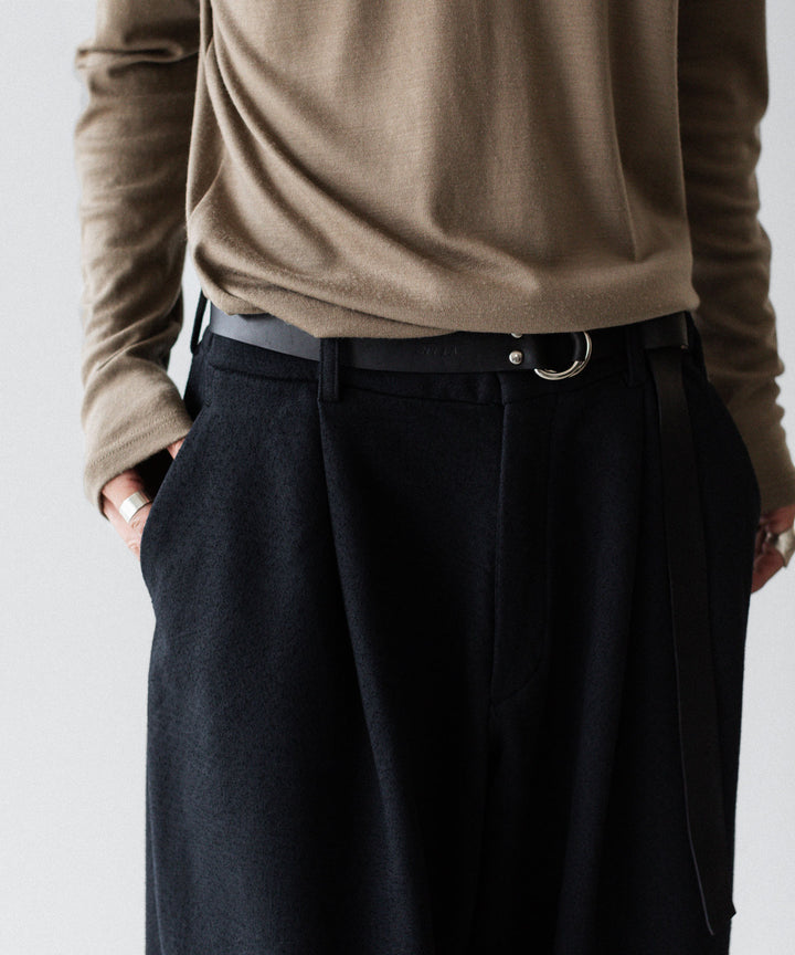 KANEMASA PHIL. カネマサフィル 36G NEEDLE PUNCH WIDE SLACKSのBLACK 公式通販サイトsession福岡セレクトショップ
