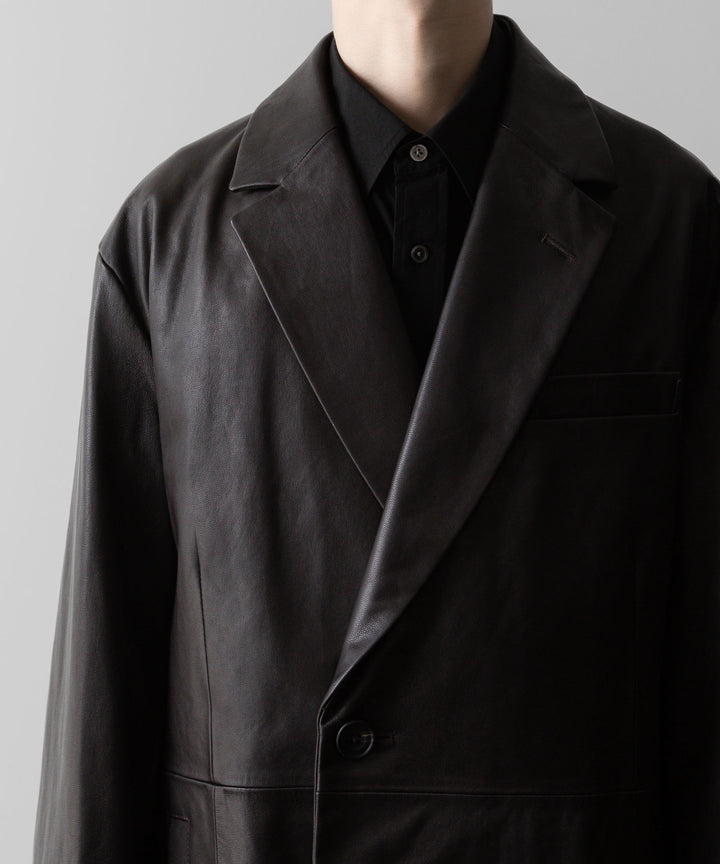 ssstein(シュタイン)の24AWコレクション LEATHER DOUBLE BRESTED JACKET - DARK BROWN 公式通販サイトsession福岡セレクトショップ