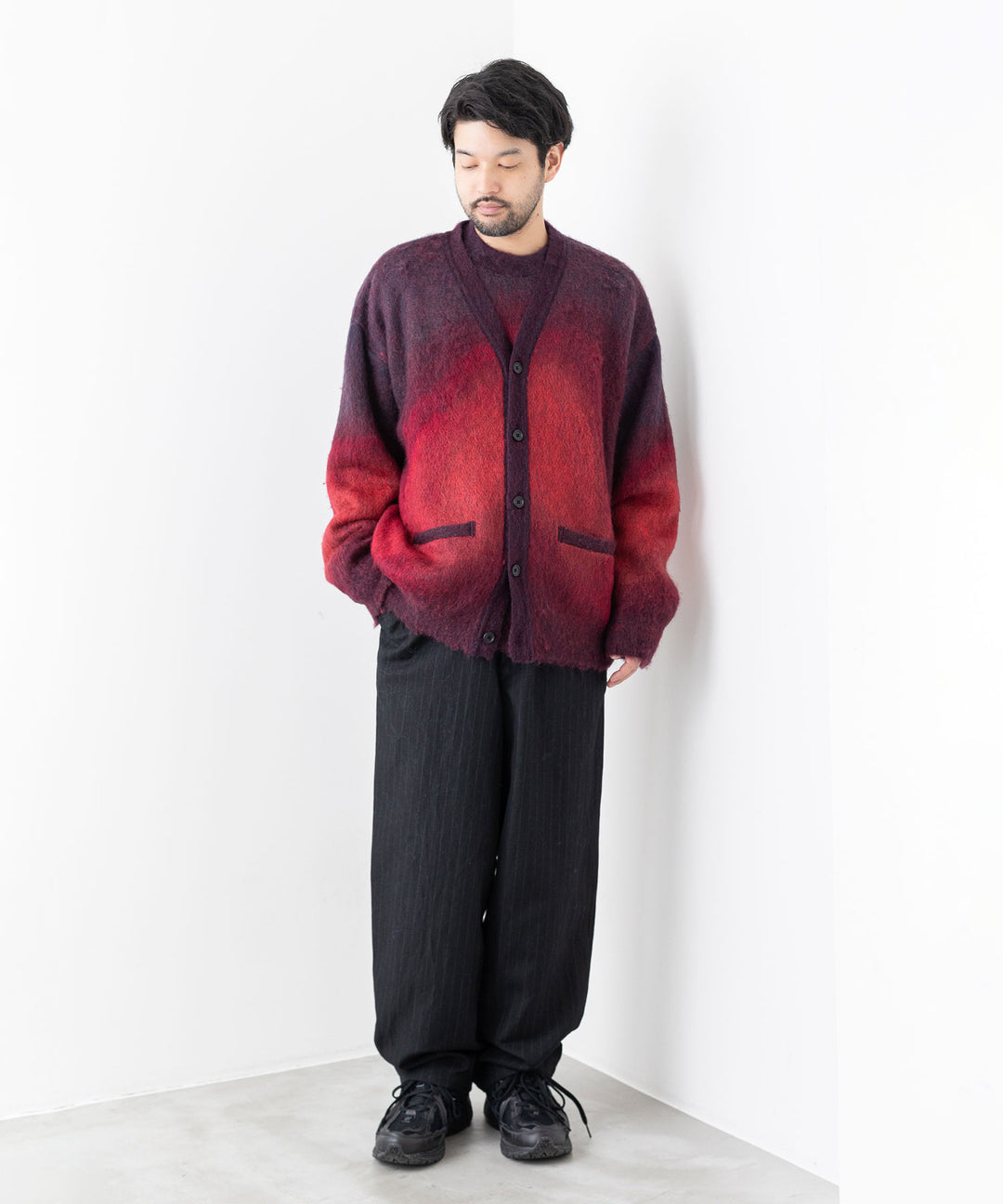 stein(シュタイン)の23AWコレクションOVERSIZED GRADATION MOHAIR LSのRED