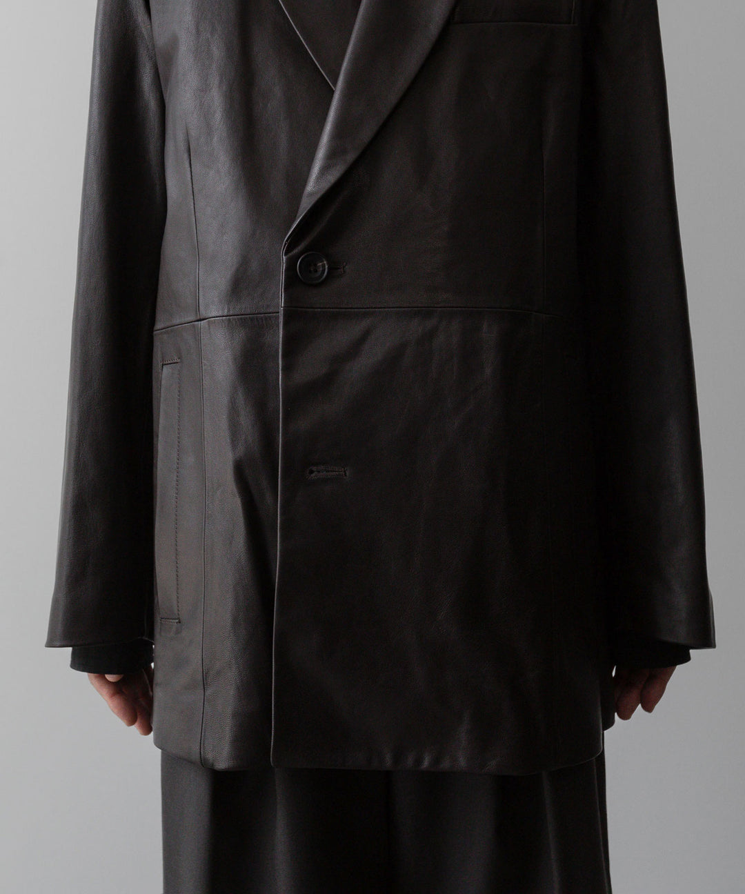 ssstein(シュタイン)の24AWコレクション LEATHER DOUBLE BRESTED JACKET - DARK BROWN 公式通販サイトsession福岡セレクトショップ