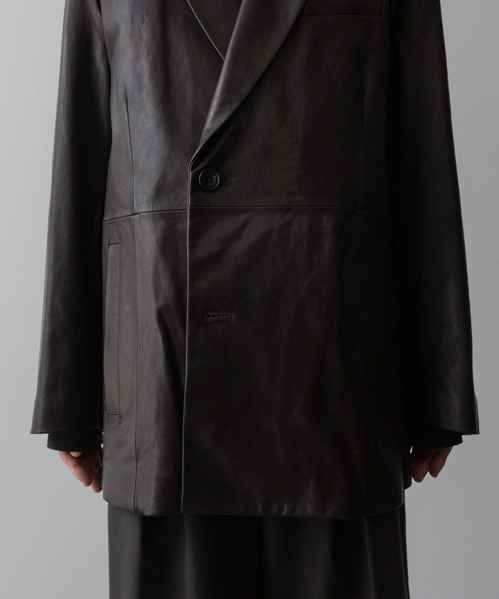 ssstein(シュタイン)の24AWコレクション LEATHER DOUBLE BRESTED JACKET - DARK BROWN 公式通販サイトsession福岡セレクトショップ