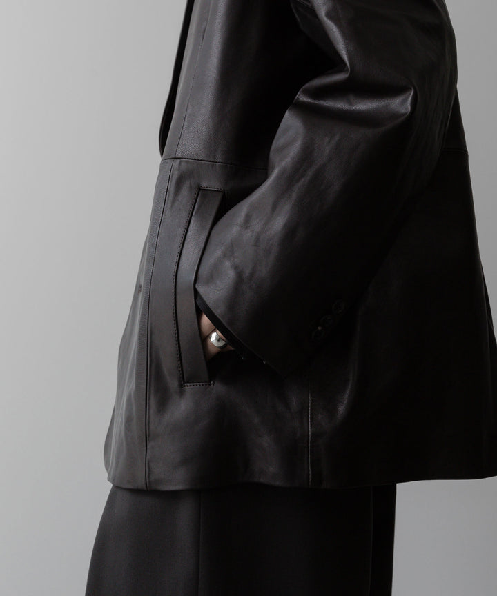 ssstein(シュタイン)の24AWコレクション LEATHER DOUBLE BRESTED JACKET - DARK BROWN 公式通販サイトsession福岡セレクトショップ