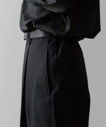 画像をギャラリービューアに読み込む, ssstein(シュタイン)の24AWコレクション EASY WIDE TROUSERS (2/72 WOOL GABARDINE) - BLACK 公式通販サイトsession福岡セレクトショップ
