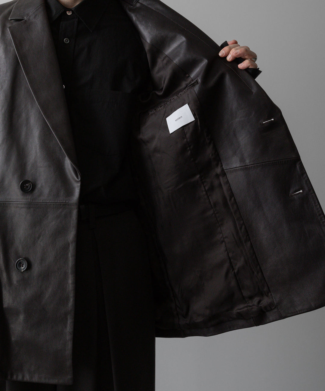 ssstein(シュタイン)の24AWコレクション LEATHER DOUBLE BRESTED JACKET - DARK BROWN 公式通販サイトsession福岡セレクトショップ