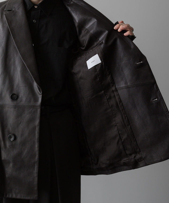 ssstein(シュタイン)の24AWコレクション LEATHER DOUBLE BRESTED JACKET - DARK BROWN 公式通販サイトsession福岡セレクトショップ