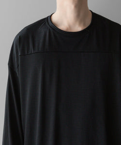 INTÉRIM - インテリムのHYPER BIG EXTRA FINE MERINO WOOL FOOTBALL L/S TEE のBLACK公式通販サイトsession福岡セレクトショップ