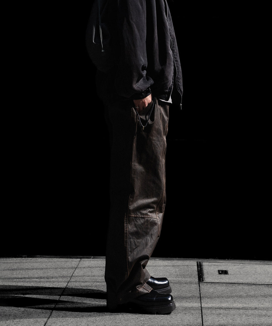 ANTHEM A アンセムエー WAX COATING NO-BRAINER PANTSのBROWN 公式通販サイトsession福岡セレクトショップ