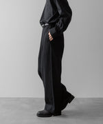 画像をギャラリービューアに読み込む, ssstein(シュタイン)の24AWコレクション EASY WIDE TROUSERS (2/72 WOOL GABARDINE) - BLACK 公式通販サイトsession福岡セレクトショップ
