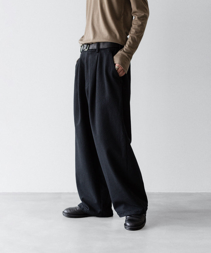 KANEMASA PHIL. カネマサフィル 36G NEEDLE PUNCH WIDE SLACKSのBLACK 公式通販サイトsession福岡セレクトショップ